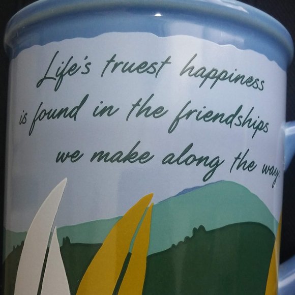 Hallmark Mug Mates Blue with Sailboats Ceramic Mug - Picture 3 of 5